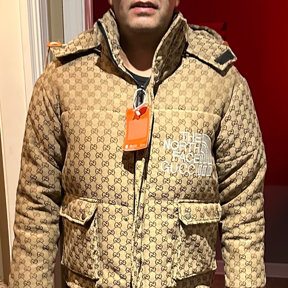 Men puffer jacket with logo